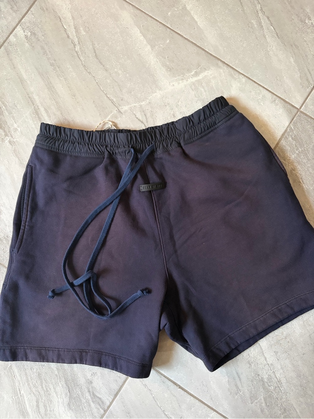 Fear of God Navy Athletic Drawstring Shorts